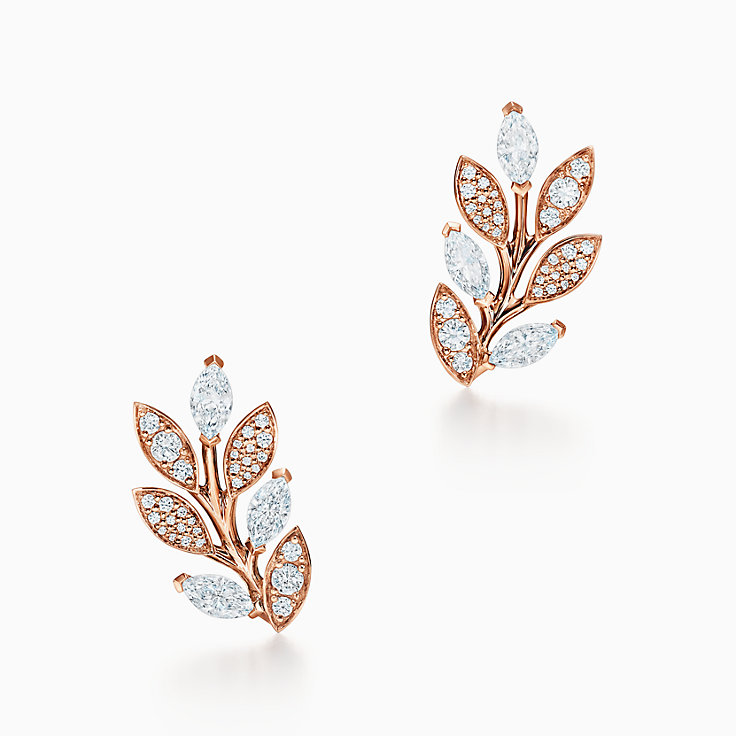 Zilver en gouden oorbellen Tiffany Victoria